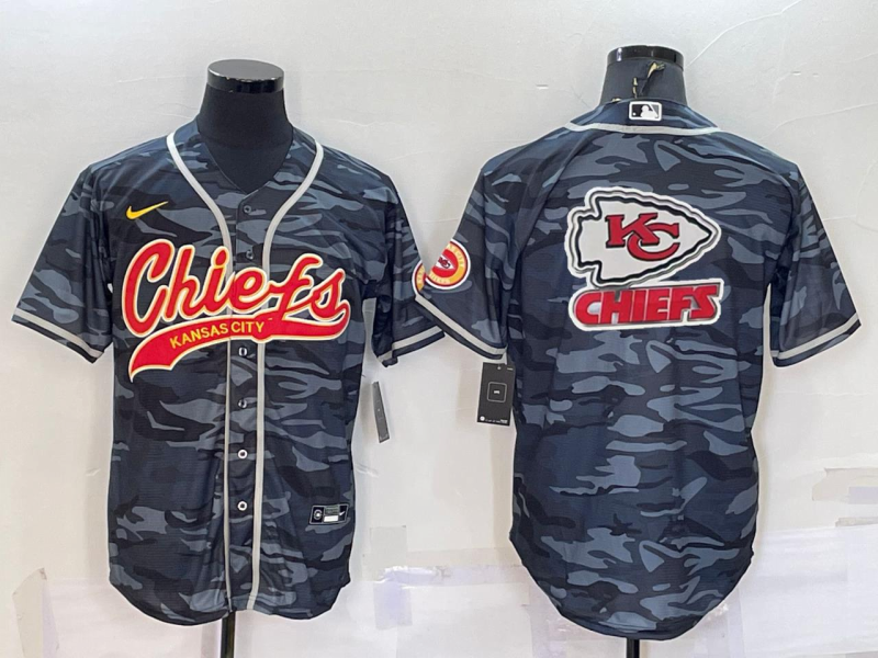 Men's Kansas City Chiefs Grey Camouflage Jersey